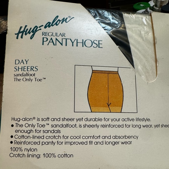 VINTAGE SEARS NEW hug along day sheers sandal foot navy pantyhose size petite - Picture 6 of 10